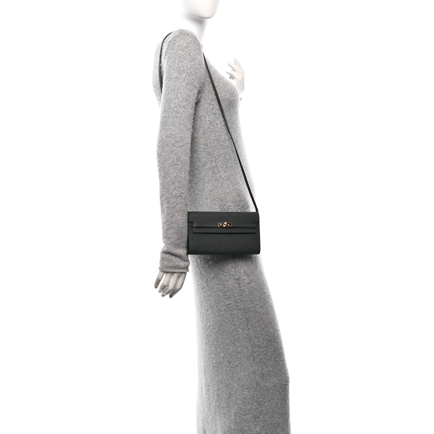 Hermes Epsom Kelly Wallet To Go Cordage Gris Misty Prunoir Jaune Milton 2 of 12