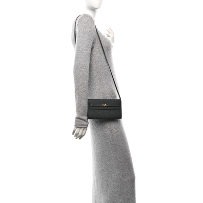 Hermes Epsom Kelly Wallet To Go Cordage Gris Misty Prunoir Jaune Milton 2 of 12