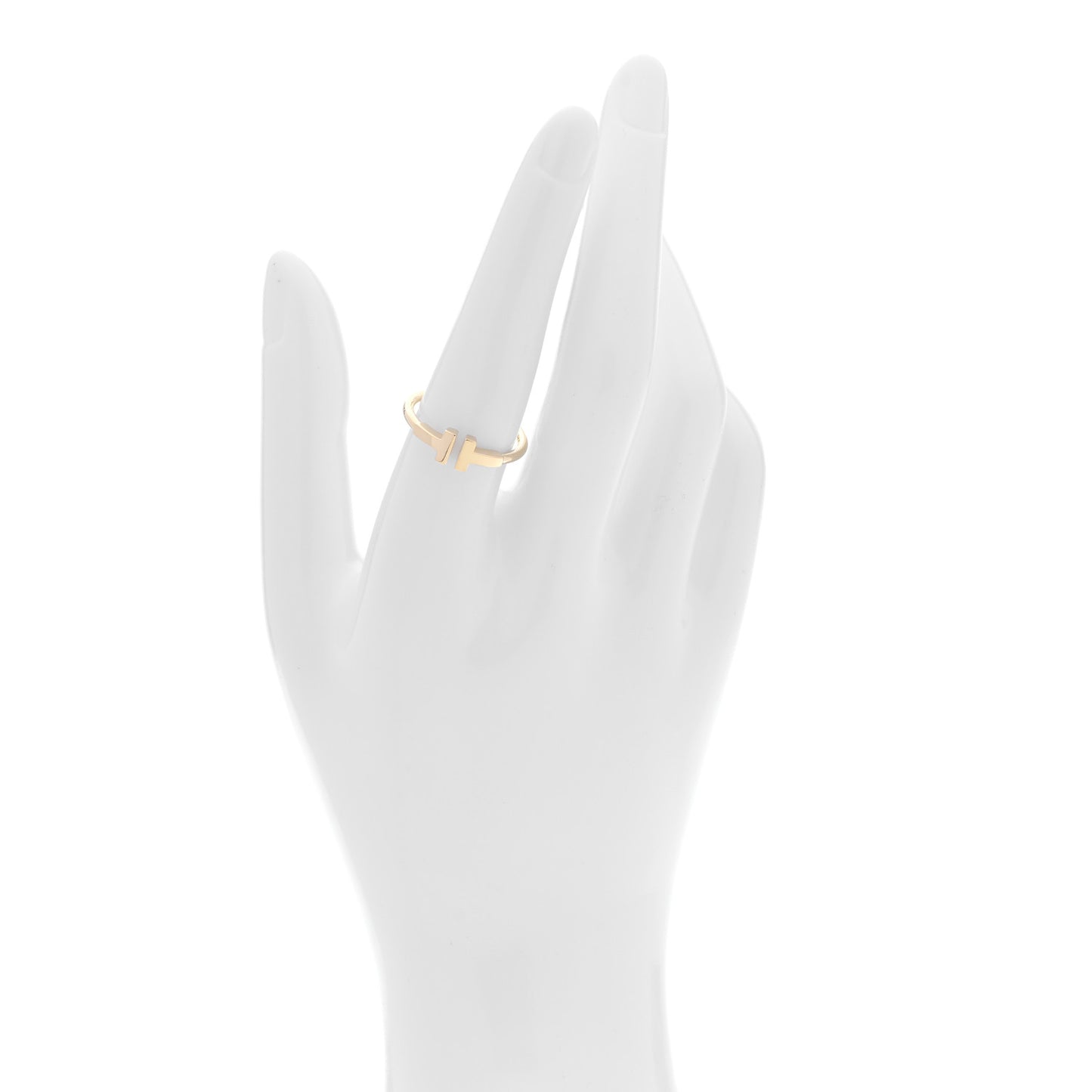 18K Yellow Gold T Wire Ring 56 7.5