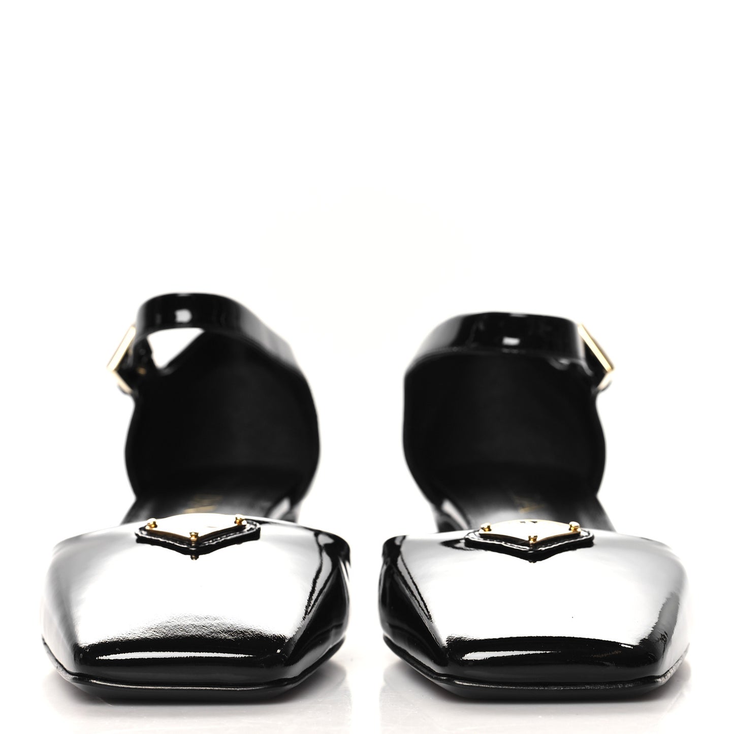 Patent Triangle Squared Toe 35mm Pumps 37 Black