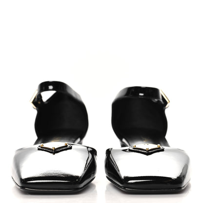 Prada Patent Triangle Squared Toe 35mm Pumps 37 Black 3 of 9