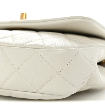 Chanel Glazed Calfskin Quilted Mini Pearl Side Flap White 10 of 10
