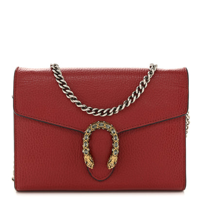 Gucci Calfskin Mini Dionysus Chain Wallet Hibiscus Red 1 of 13