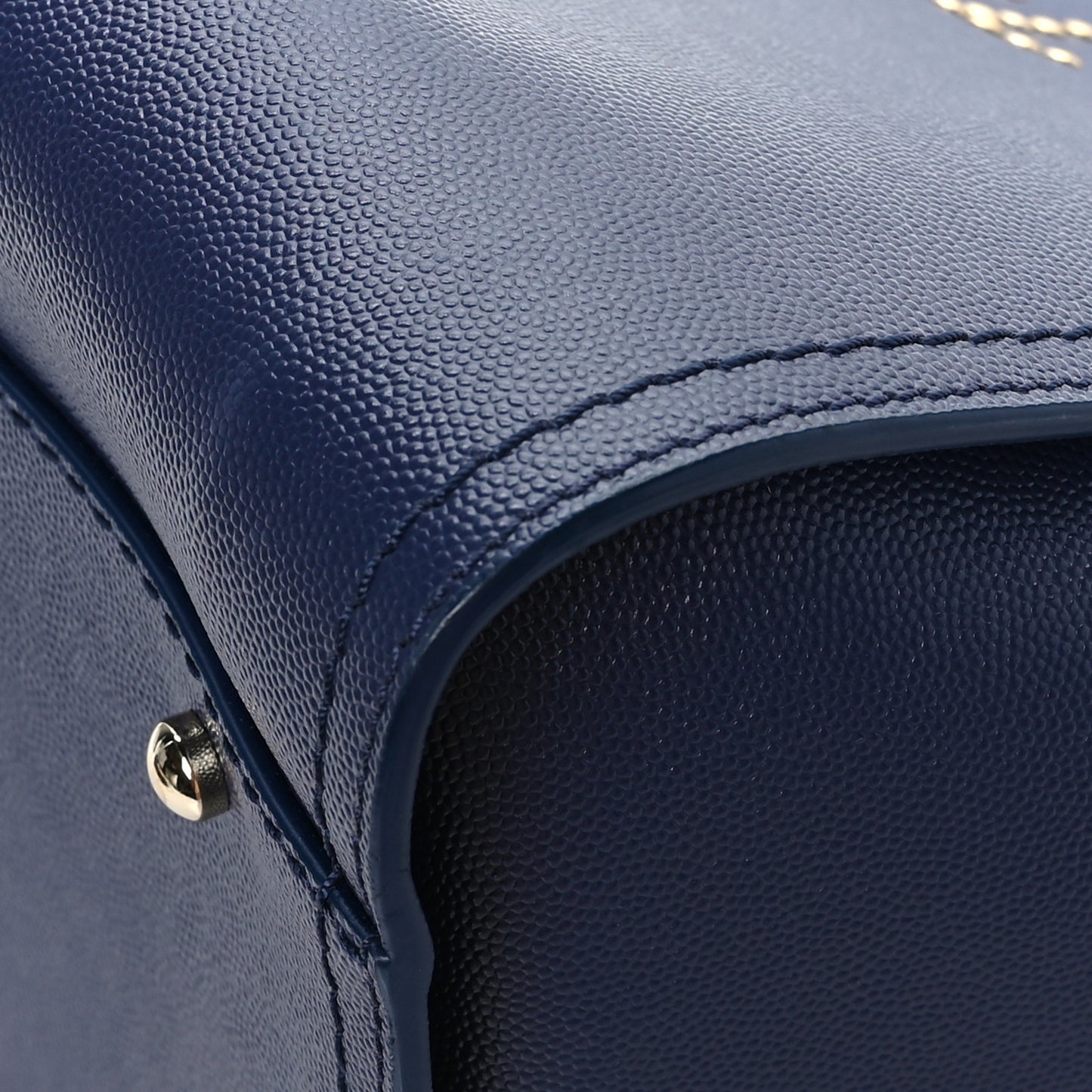 Caviar Medium Studded Deauville Tote Navy