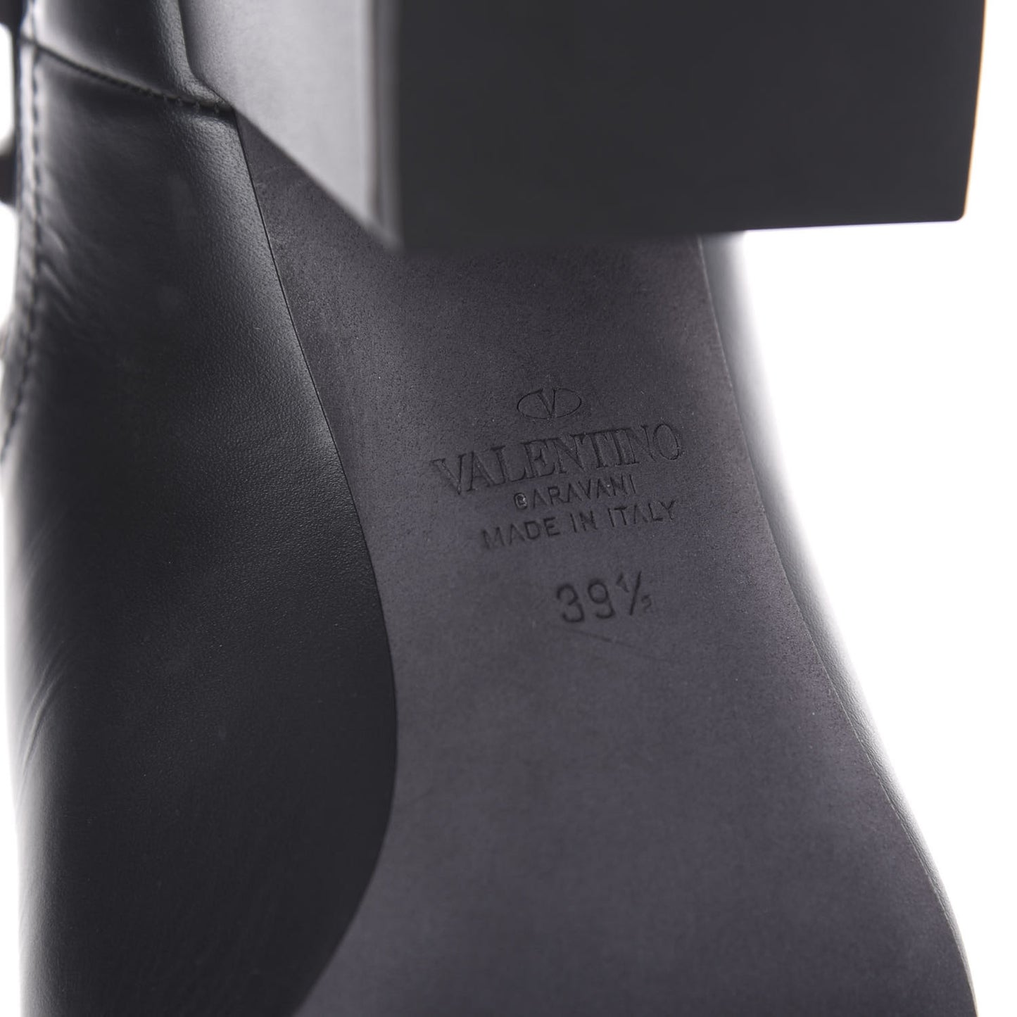 Calfskin Rockstud Chelsea 85mm Ankle Boots 39.5 Black