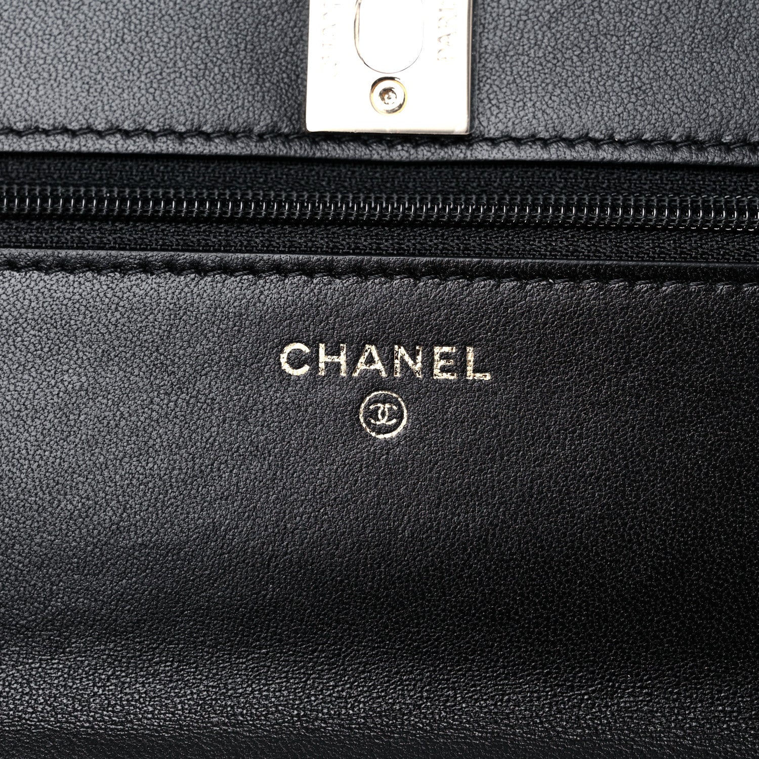 Chanel Lambskin Quilted Trendy CC Wallet On Chain WOC Black 6 of 15