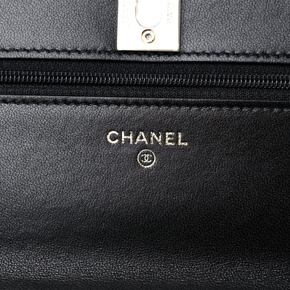 Chanel Lambskin Quilted Trendy CC Wallet On Chain WOC Black 6 of 15