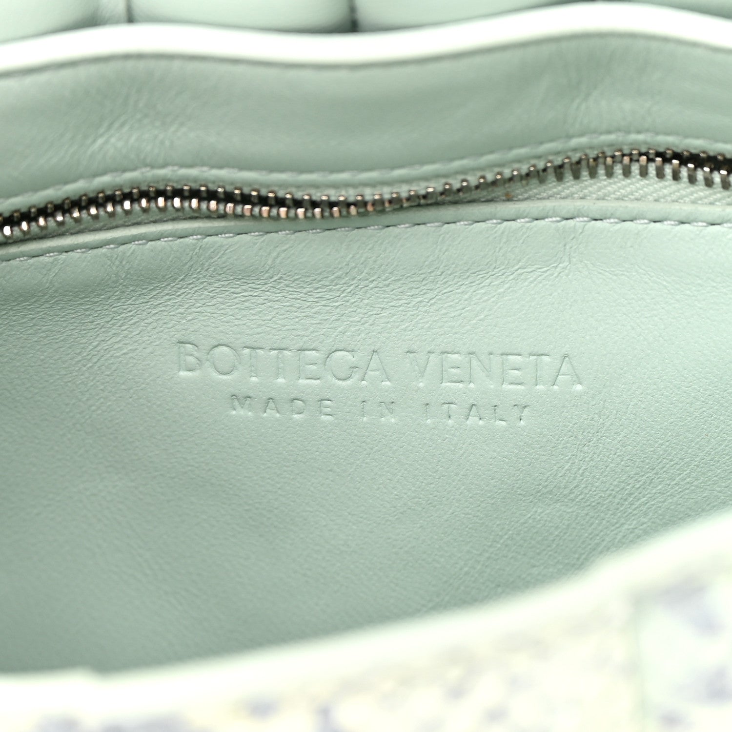 Bottega Veneta Goatskin Python Embossed Padded Cassette Crossbody Bag Dew Black Silver 6 of 13