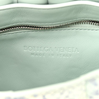 Bottega Veneta Goatskin Python Embossed Padded Cassette Crossbody Bag Dew Black Silver 6 of 13