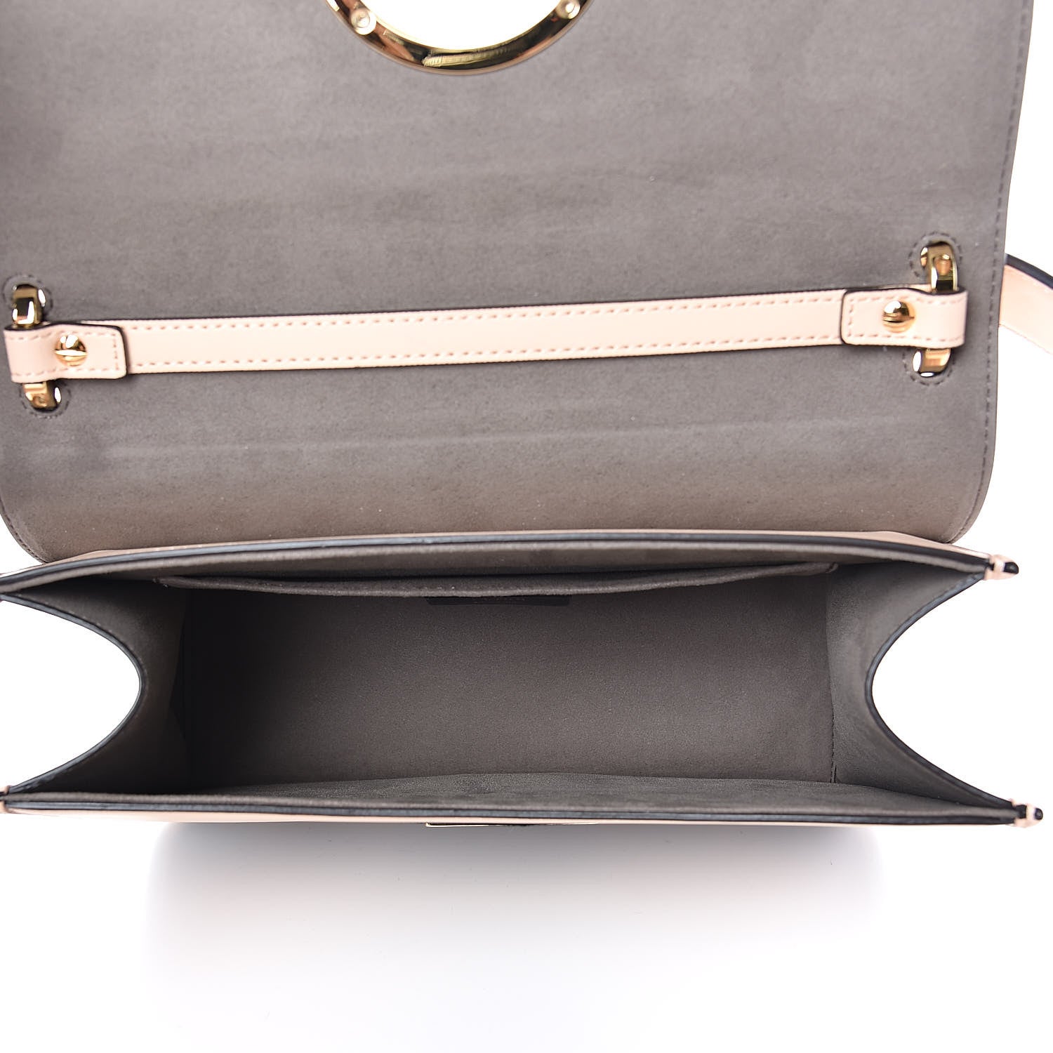 Fendi Vitello Century Velvet F is Fendi FF Kan I Shoulder Bag Tobacco Rosa Plaster 5 of 14