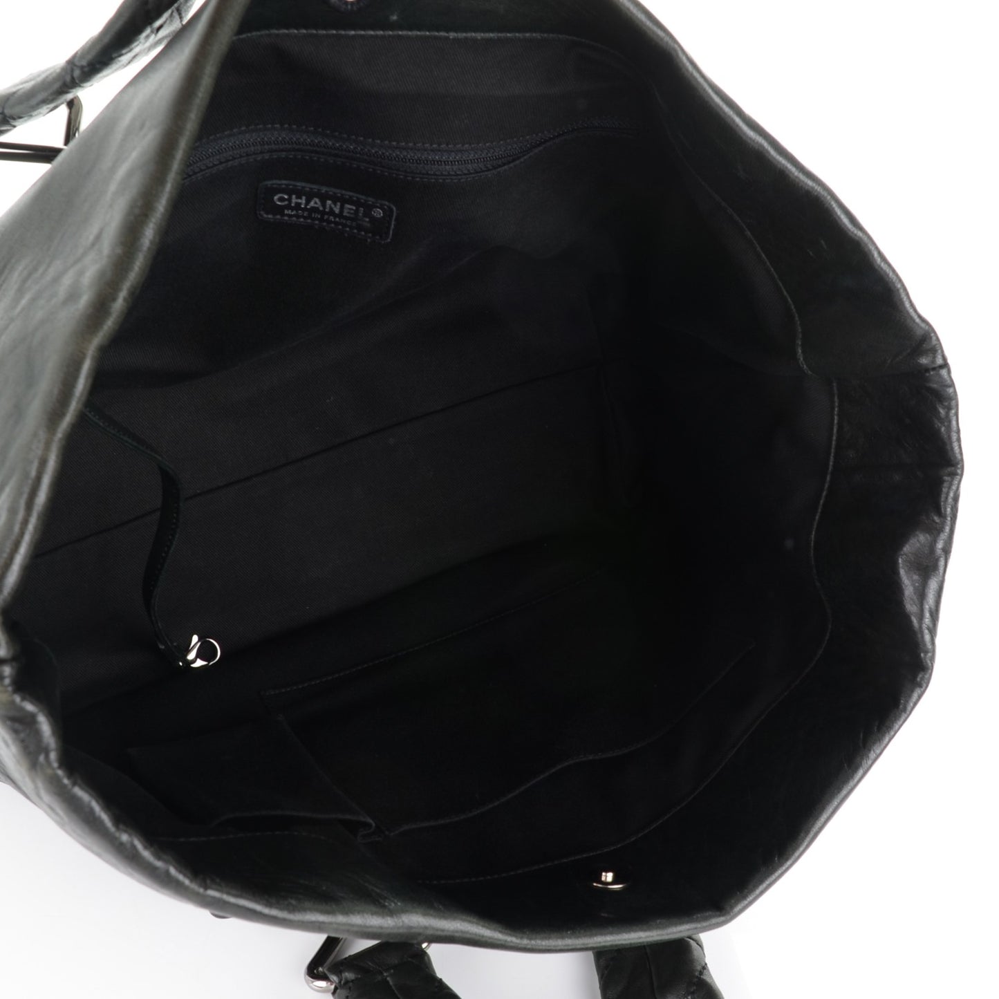 Lambskin Quilted 8 Knots Tote Black