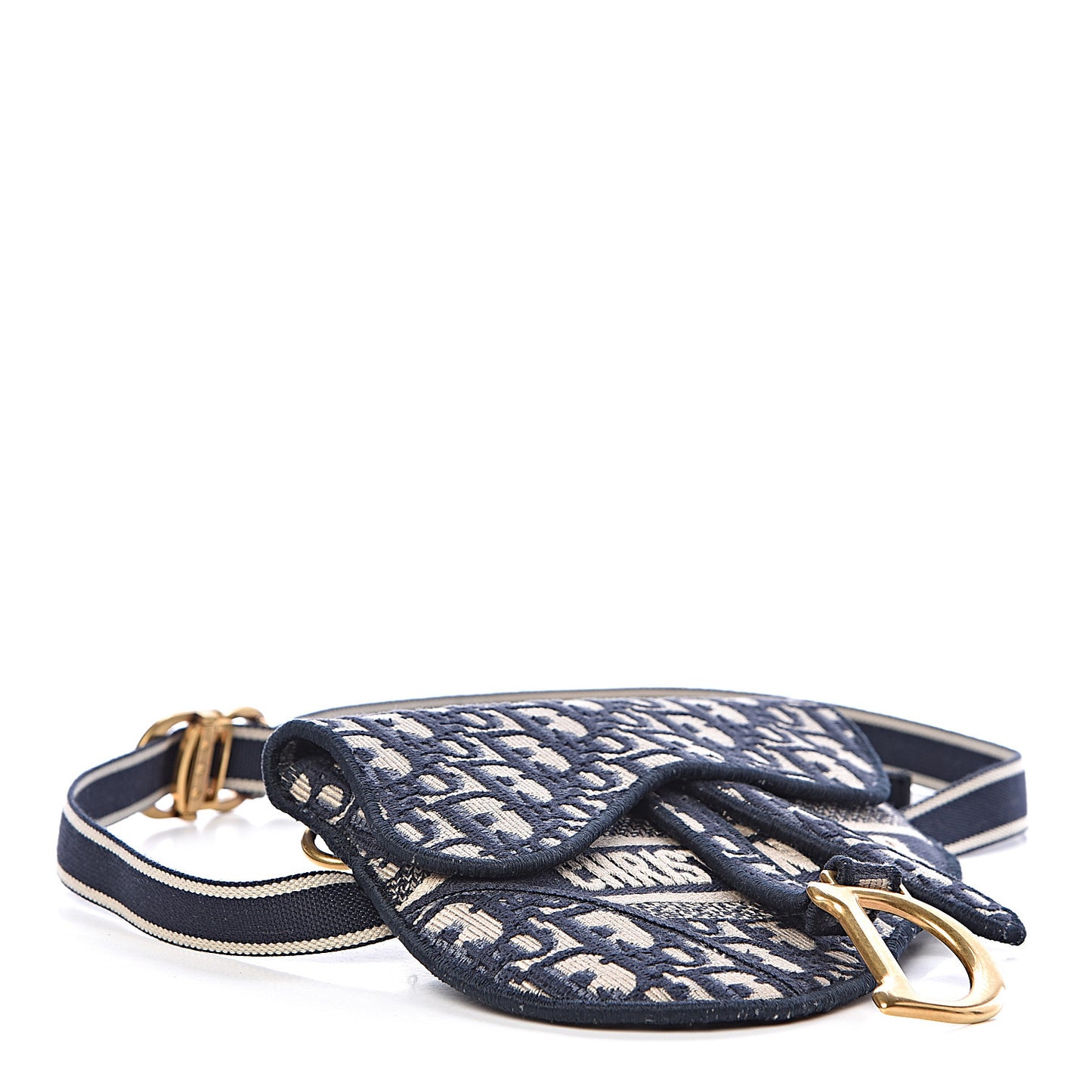 Oblique Saddle Belt Bag Blue