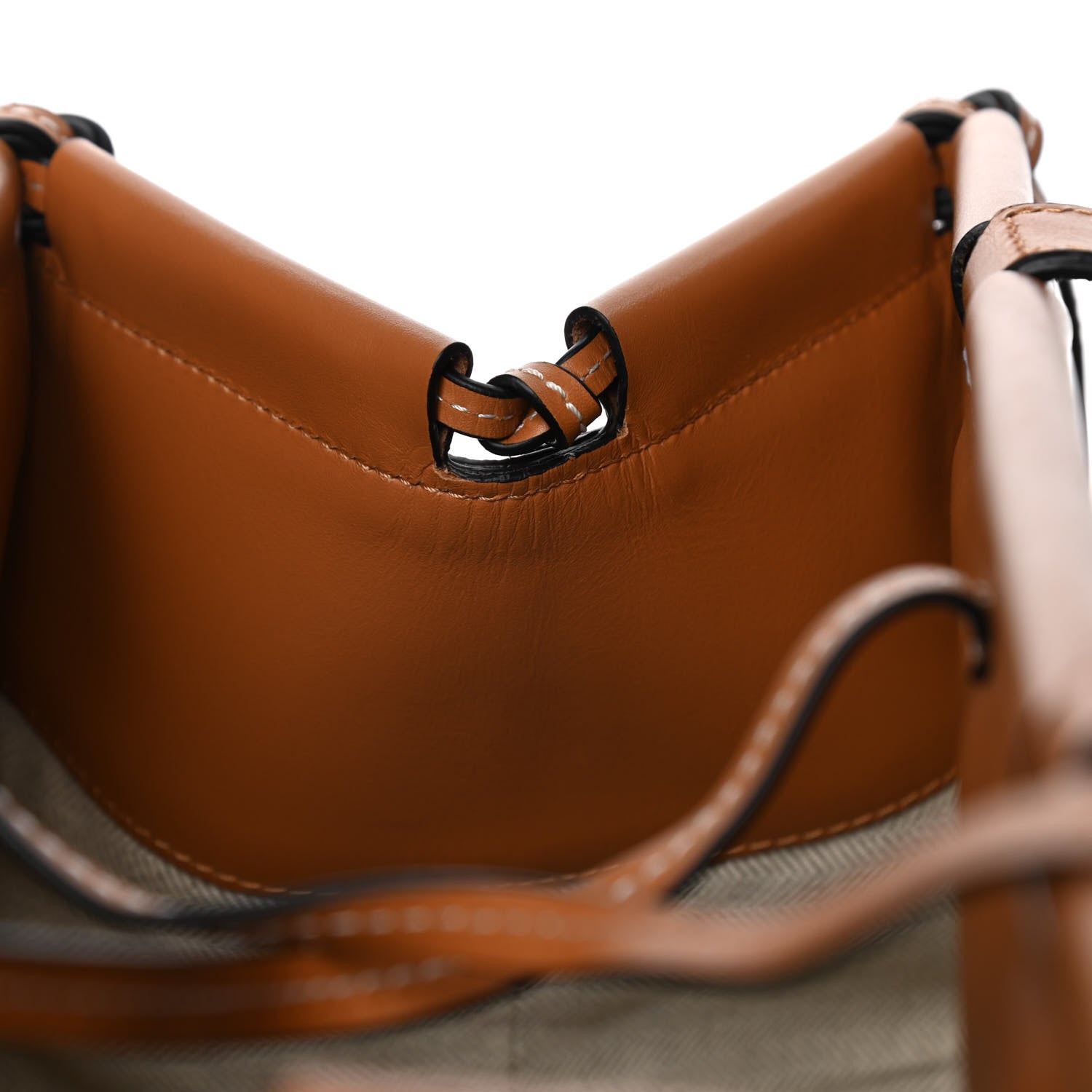 Loewe Grained Calfskin Cushion Tote Tan 7 of 23