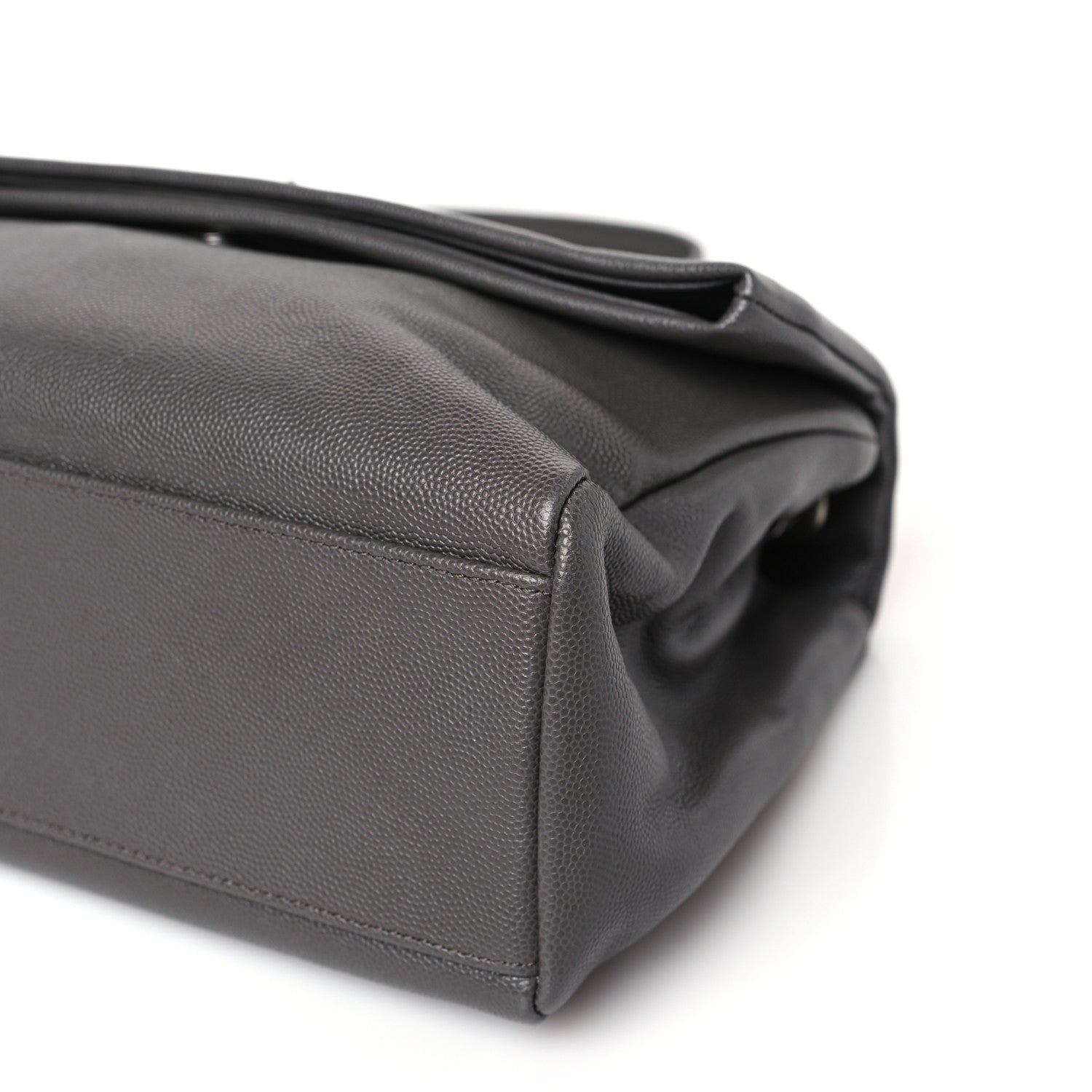 Saint Laurent Grain De Poudre Medium West Hollywood Monogram Fold-Over Earth 9 of 9