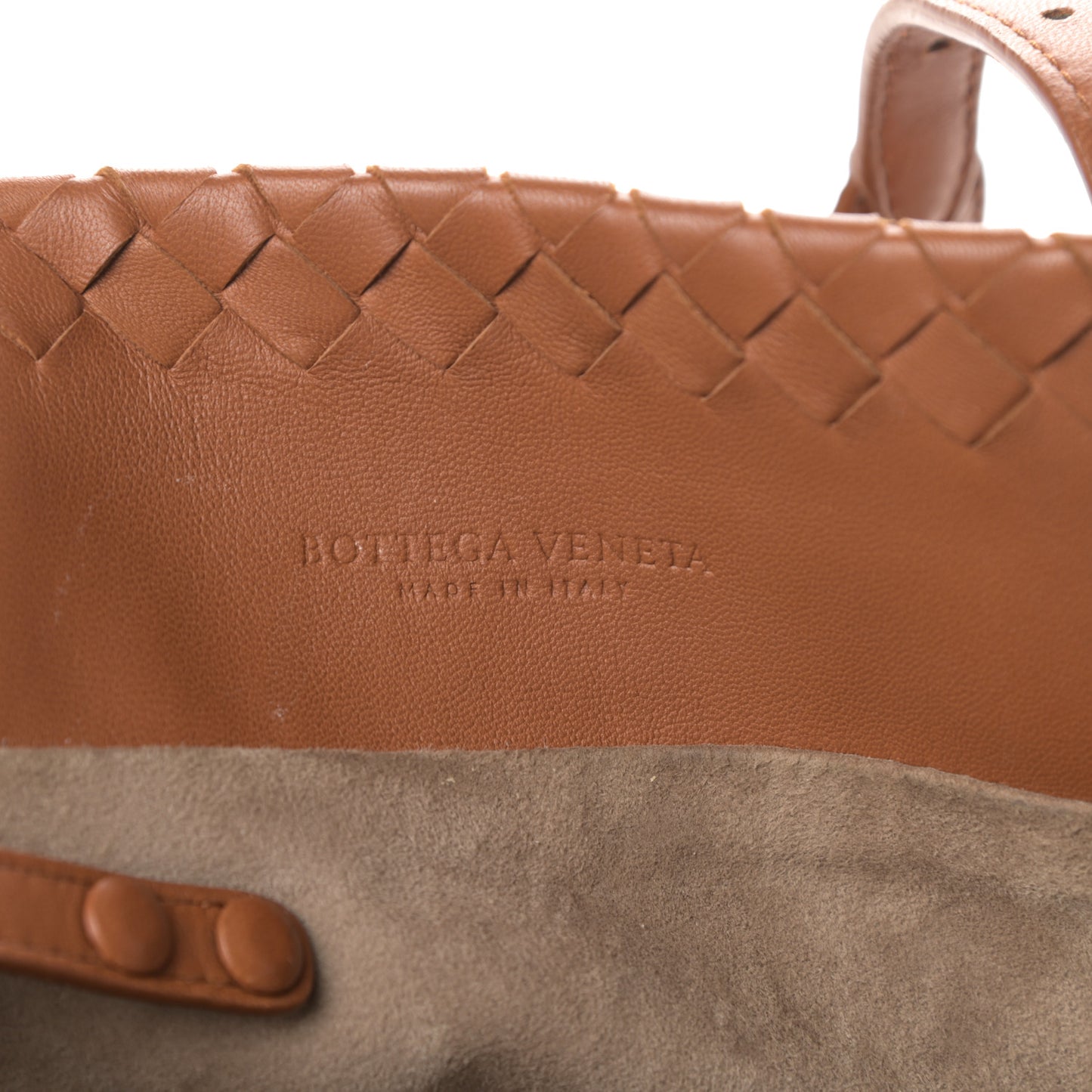 Nappa Intrecciato Seamless Tote Dark Calvados