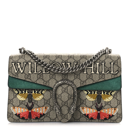 Gucci GG Supreme Monogram Willow Hill Embroidered Small Dionysus Shoulder Bag Emerald 1 of 12