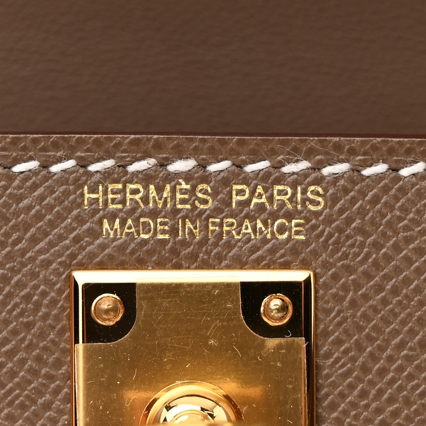 Madame Calfskin Mini Kelly Sellier 20 Etoupe