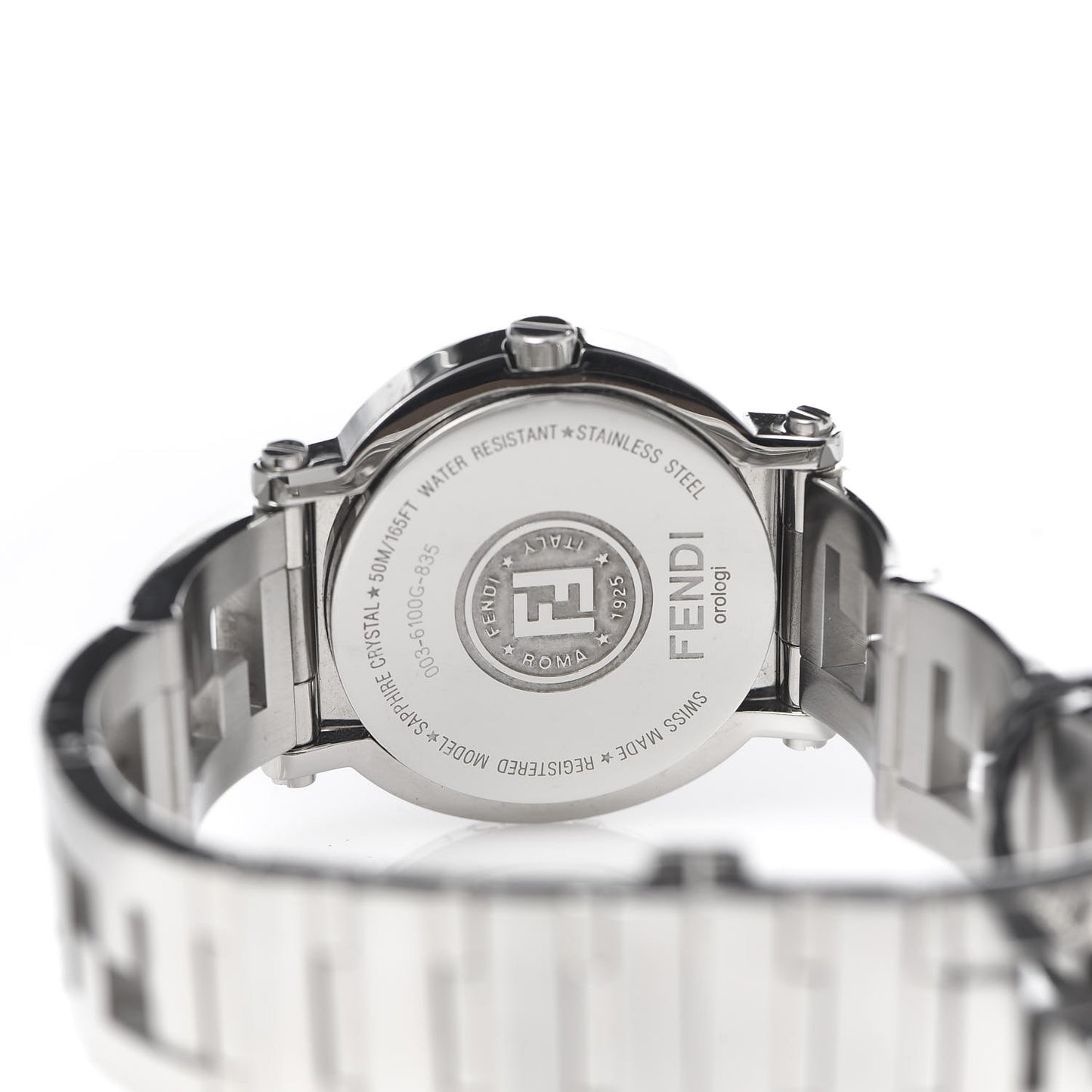 Stainless Steel 38mm Round Quadro Quartz Watch Black