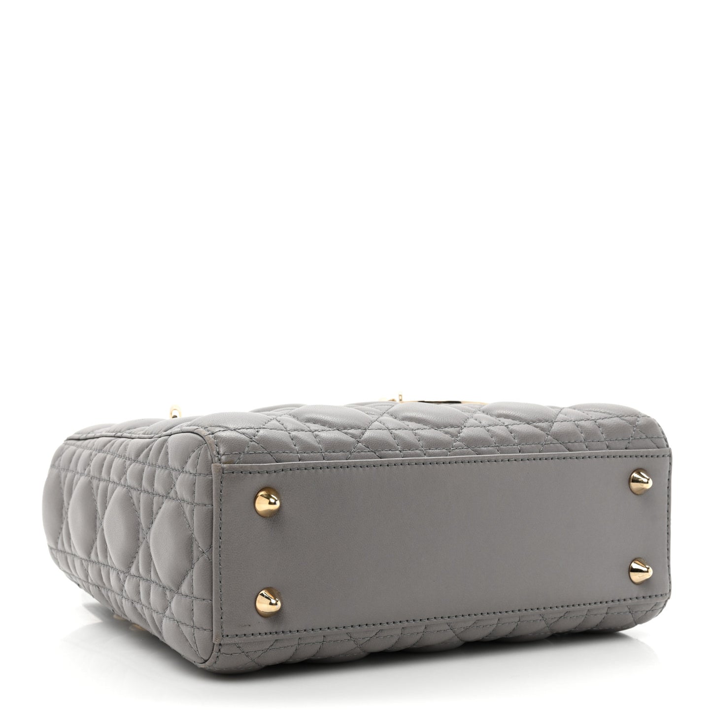 Lambskin Cannage Small Lucky Badges My Lady Dior Grey