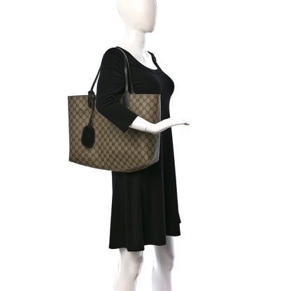 Gucci Calfskin GG Supreme Monogram Medium Reversible Tote Black 2 of 9