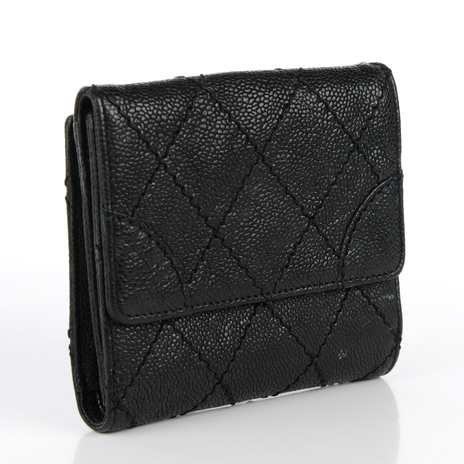 Chanel Caviar Outdoor Ligne French Wallet Black 3 of 8