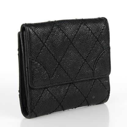 Chanel Caviar Outdoor Ligne French Wallet Black 3 of 8