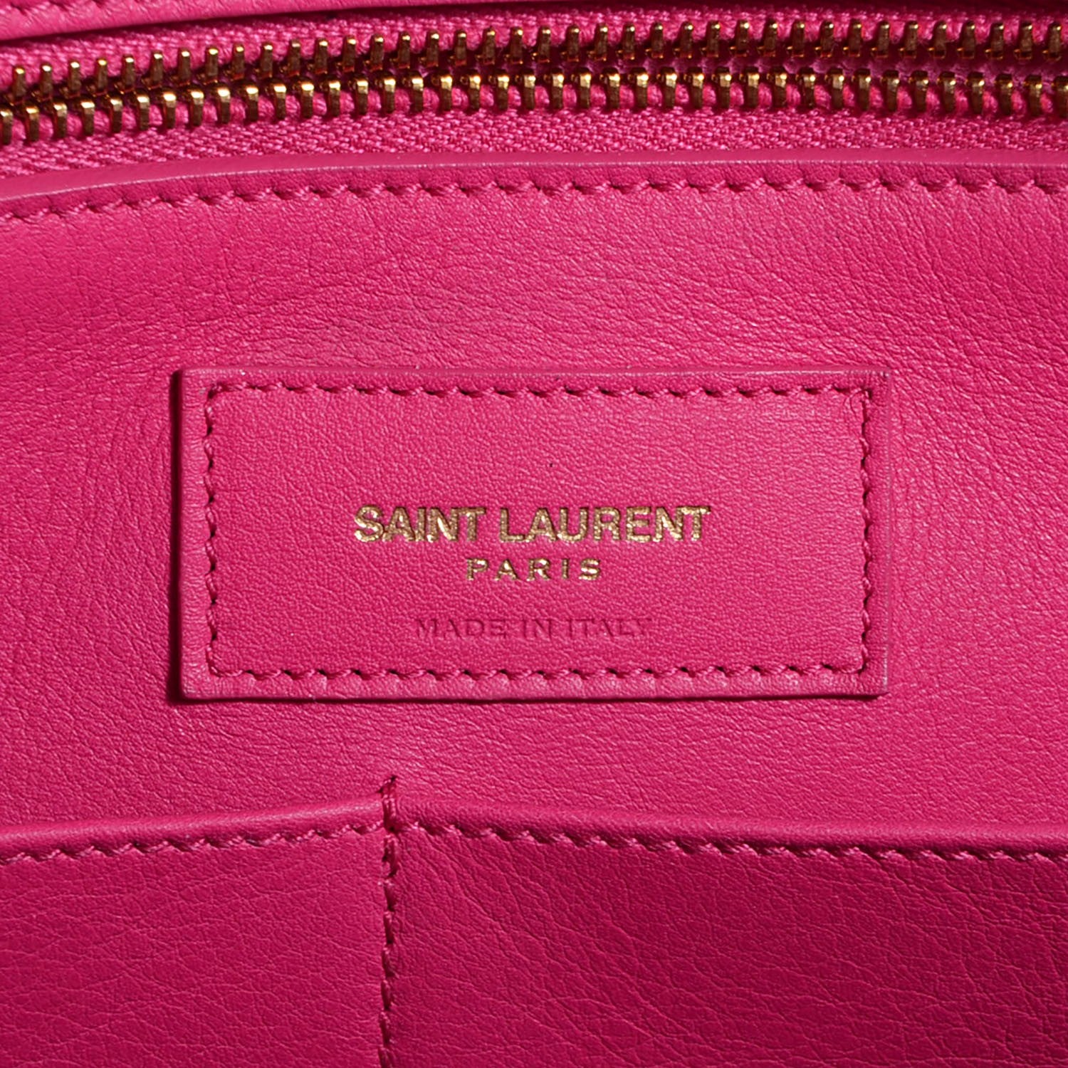 Saint Laurent Calfskin Medium Classic Y Cabas Fuchsia 6 of 8
