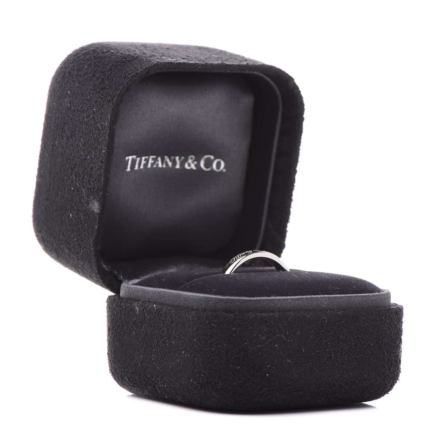 Platinum Diamond 3mm Notes "." Ring 52 6