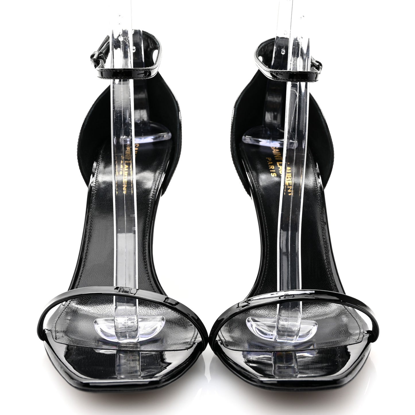 Patent Calfskin Opyum 85 Sandals 41 Black