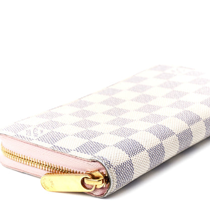 Louis Vuitton Damier Azur Zippy Wallet Rose Ballerine 8 of 10