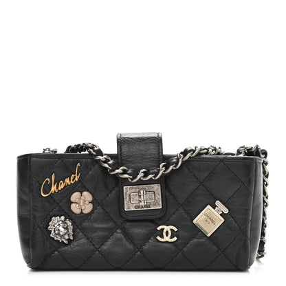 Chanel Aged Calfskin Lucky Charms 2.55 Reissue Mini Clutch With Chain Black 1 of 14