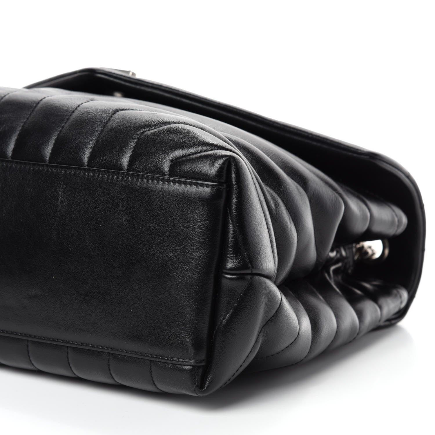 Saint Laurent Calfskin Y Quilted Monogram Medium Loulou Chain Satchel Black 7 of 12