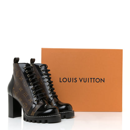 Louis Vuitton Patent Calfskin Monogram Star Trail Ankle Boots 39 Black 12 of 12