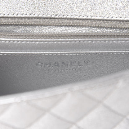 Chanel Metallic Lambskin Quilted Mini Rectangular Flap Silver 8 of 11