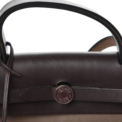 Hermes Vache Hunter Toile Herbag Zip 31 PM Etoupe Ebene 10 of 14