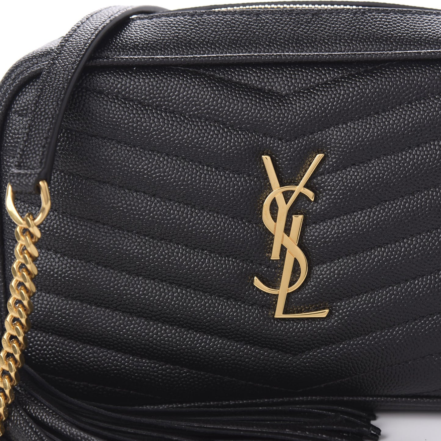 Grain De Poudre Matelasse Monogram Mini Lou Camera Bag Black