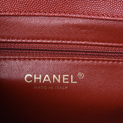 Chanel Caviar Quilted Medium Business Affinity Flap Dark Red 6 of 9