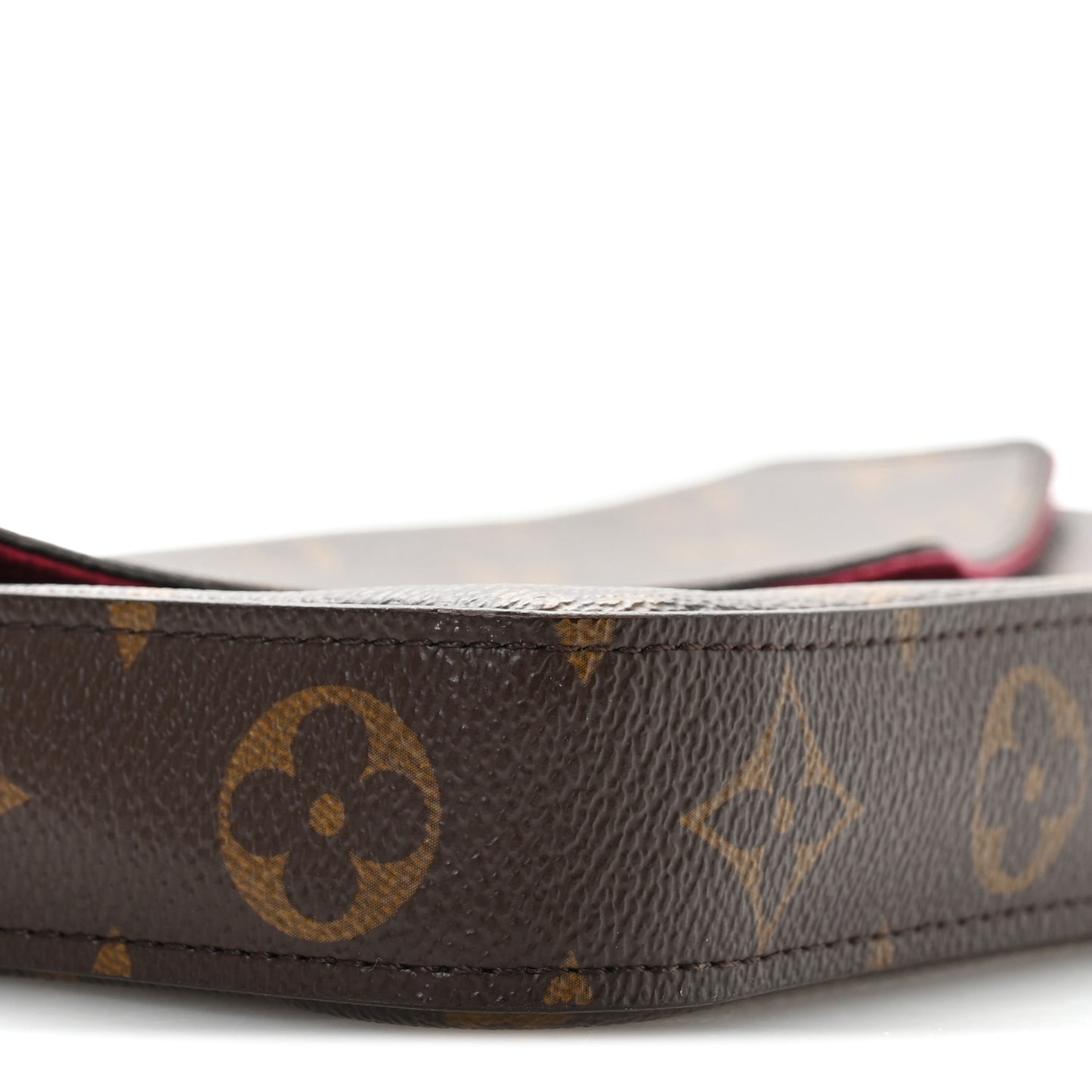 Monogram Pochette Felicie Chain Wallet Fuchsia