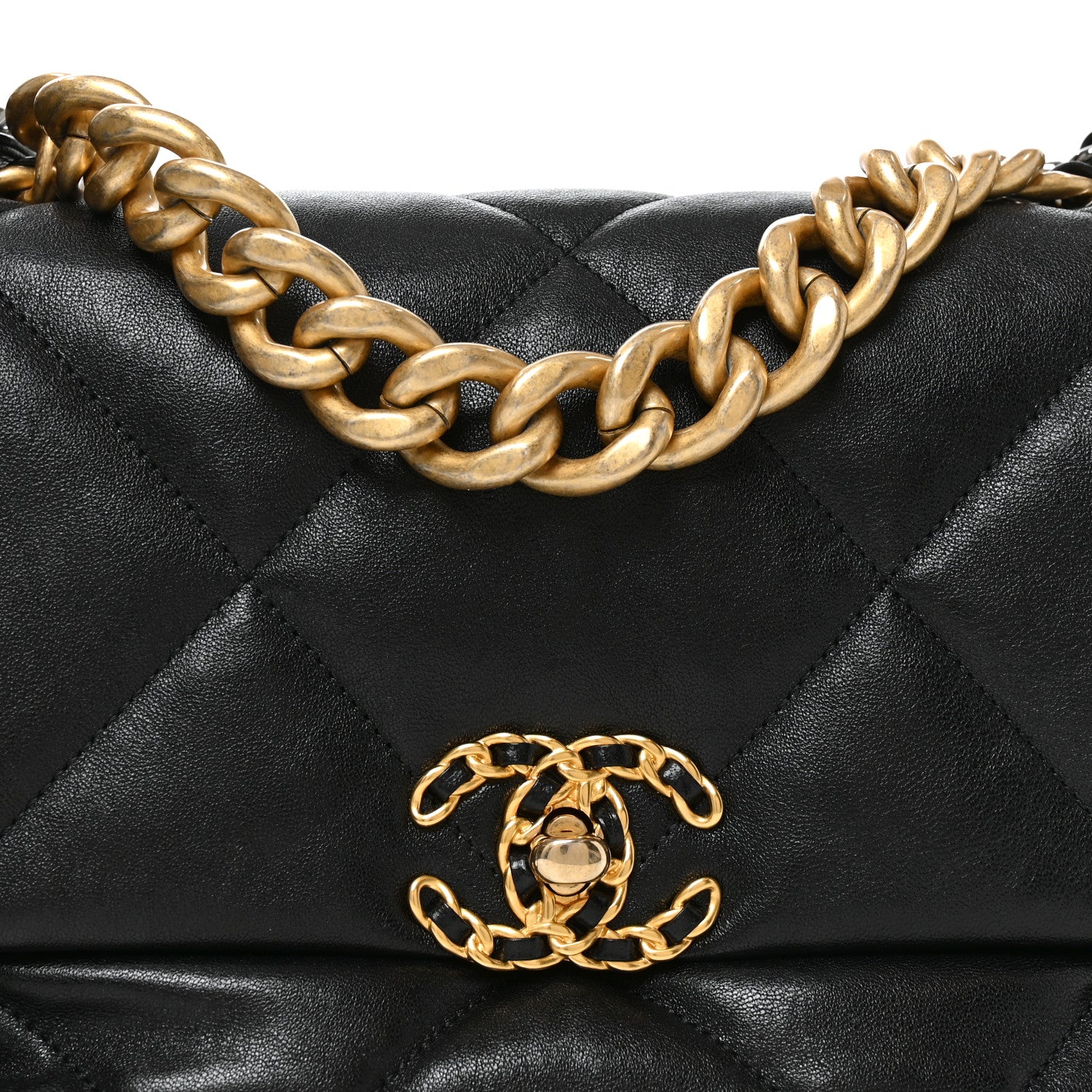 Chanel Lambskin Quilted Large Chanel 19 Flap Black 8 of 10