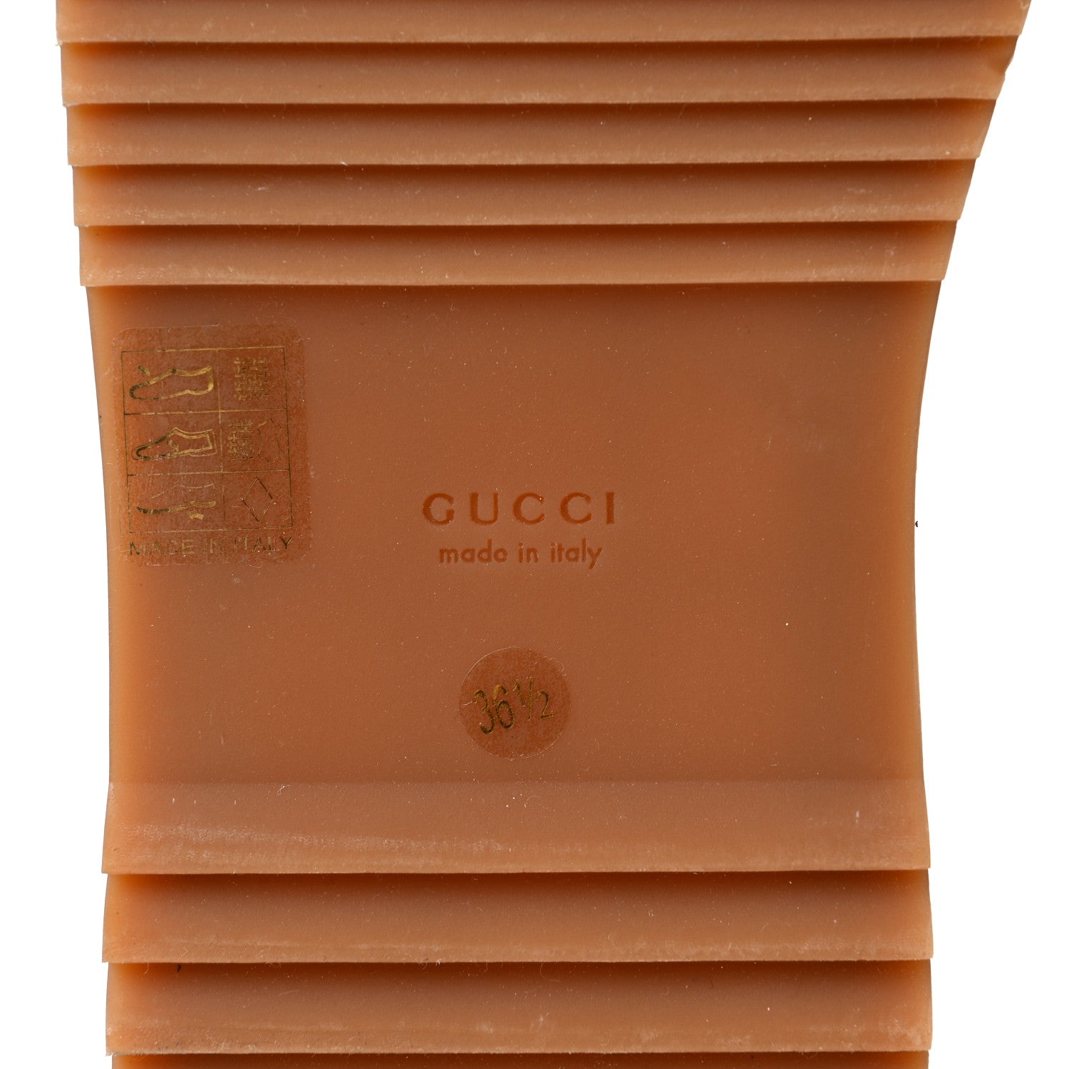 Gucci Canvas GG Monogram Angelina Platform Slide Sandals 36.5 Beige Ruggine 6 of 8