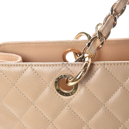 Chanel Caviar Quilted Grand Shopping Tote GST Beige Clair 18 of 21