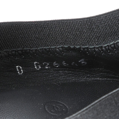 Chanel Lambskin Patent CC Elastic Stretch Pumps 38 Black 8 of 8