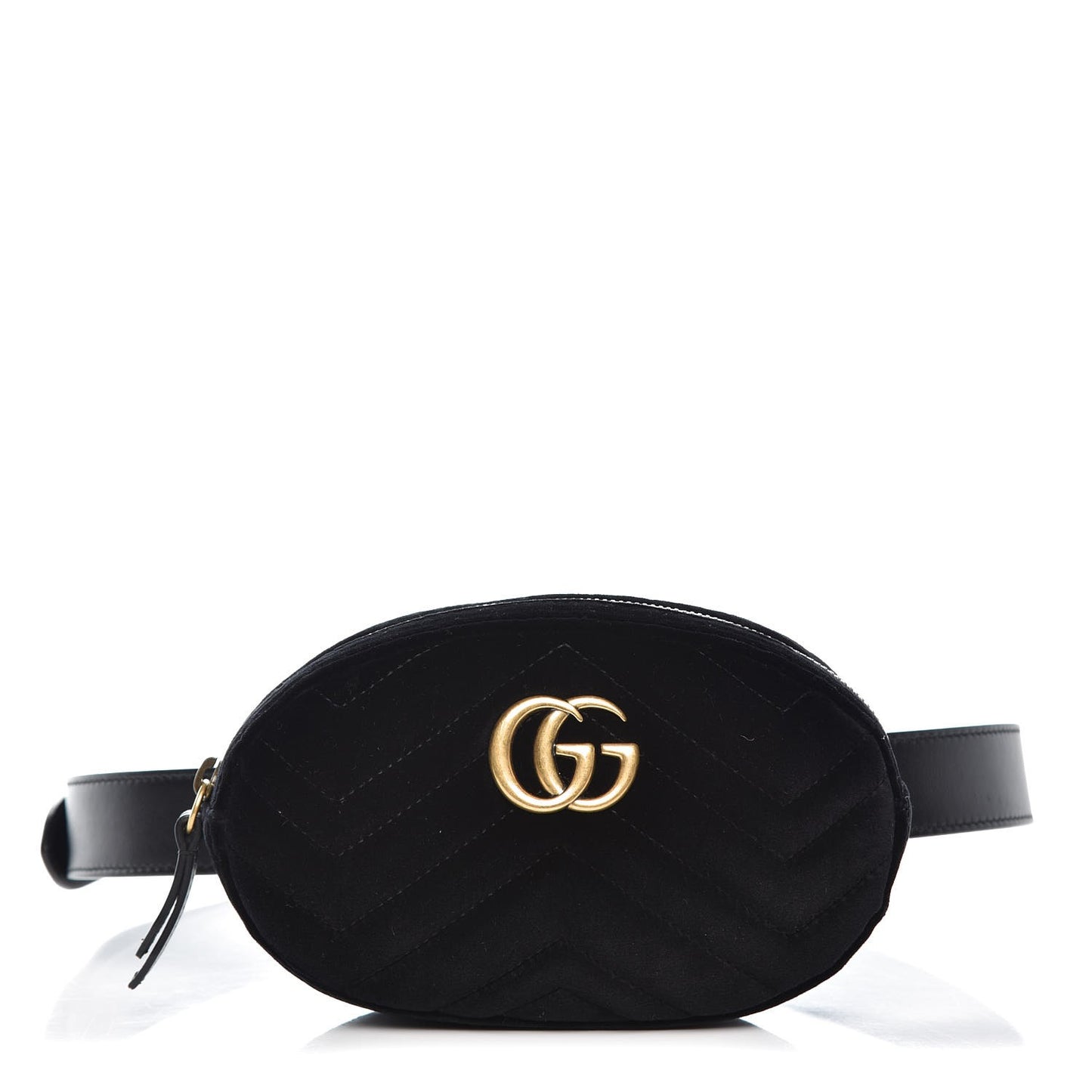 Velvet Matelasse GG Marmont Belt Bag 95 38 Black