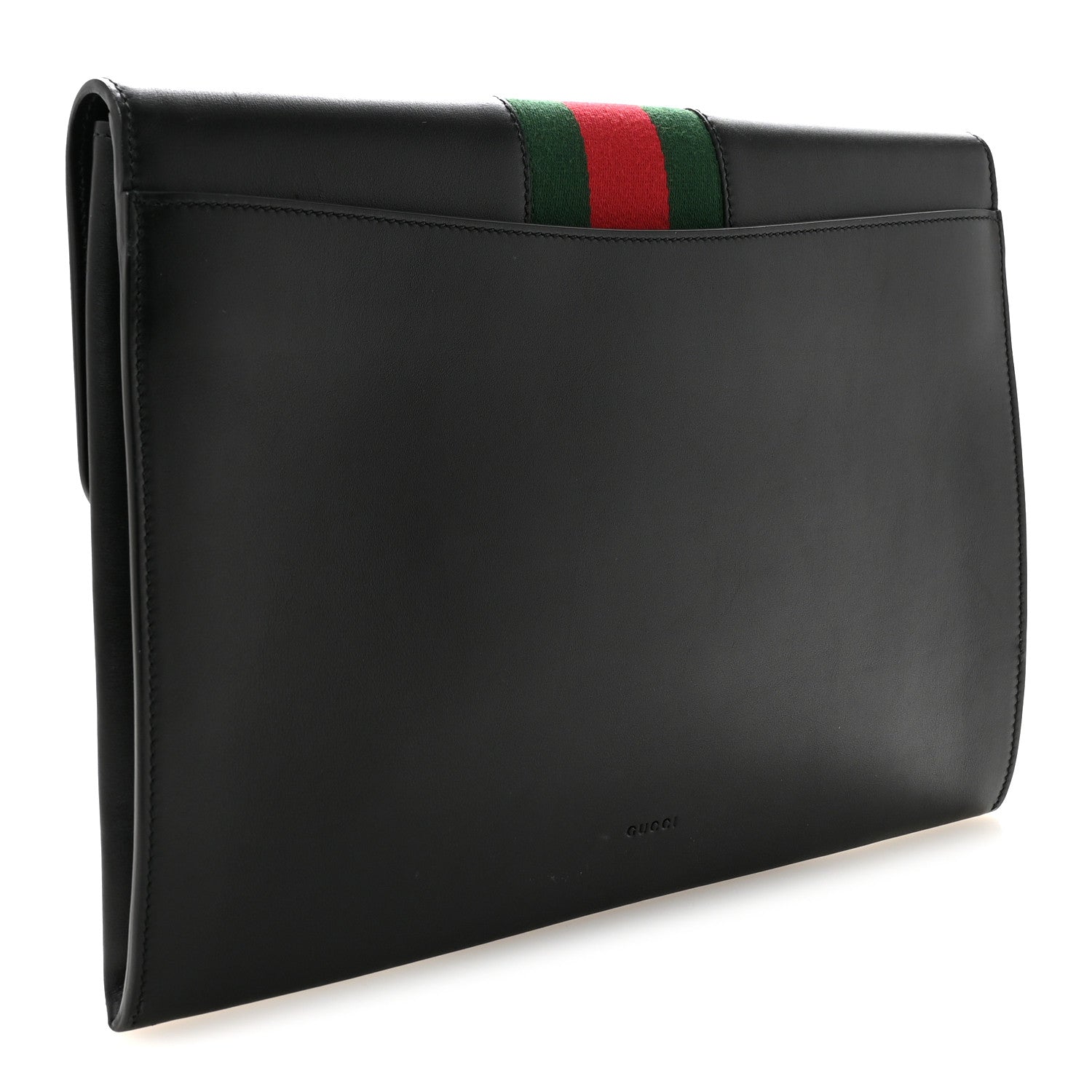 Gucci Calfskin Maxi Sylvie Clutch Black 3 of 8