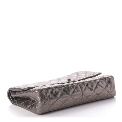 Chanel Metallic Aged Calfskin Quilted 2.55 Reissue 226 Flap Dark Silver 4 of 11