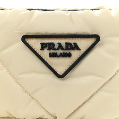 Prada Re-Nylon Piuma Triangle Logo Padded Drawcord 20mm Snow Boots 37 Avorio 7 of 9