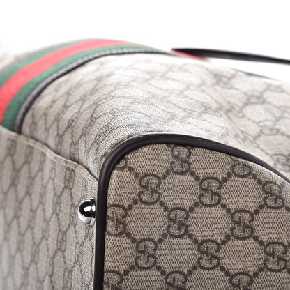 Gucci GG Plus Monogram Web Carry On Duffle Bag Ebony 13 of 14