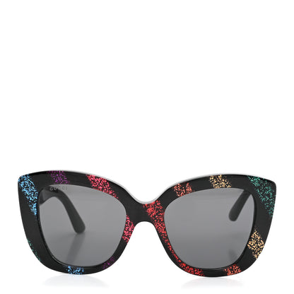 Gucci Acetate Glitter Sunglasses GG0327S Black 2 of 8