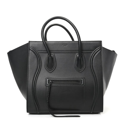 Celine Supple Calfskin Medium Phantom Luggage Black 1 of 8