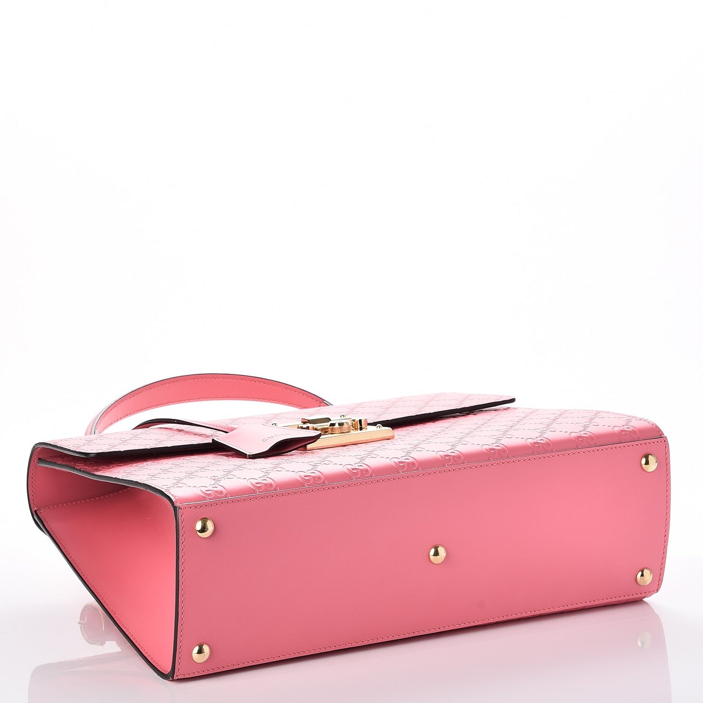 Guccissima Signature Medium Padlock Top Handle Bag Flush